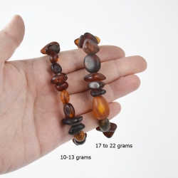 Multicolor Baltic amber beads bracelet